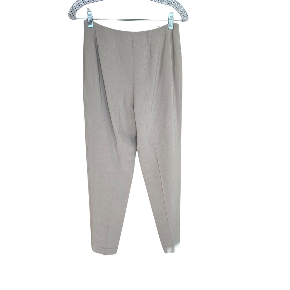 Worth Women's Wool Dress Pants Trousers Fully Lined & Pleated Tan-Taupe - Picture 3 of 9